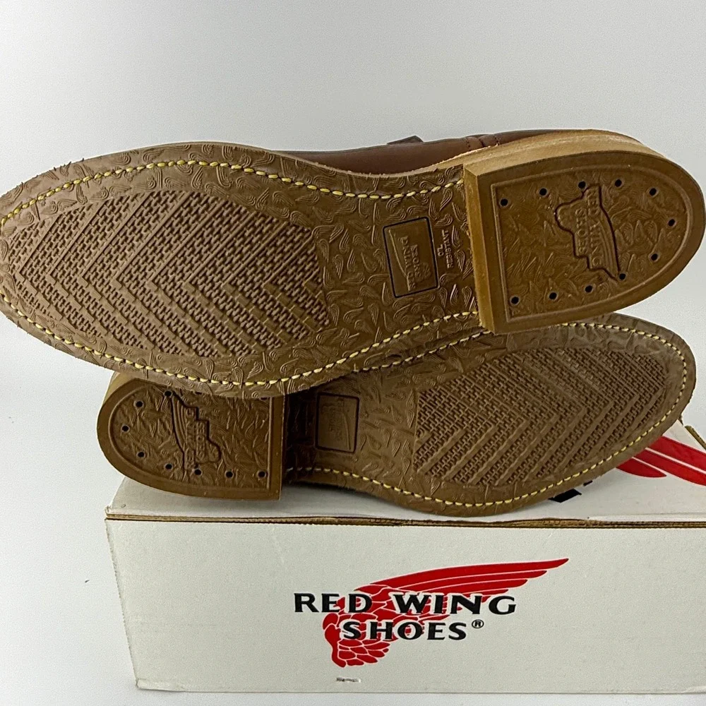 Vintage Red Wing Pecos 1155 Nailseat Leather Pull On Work Boots Mens 10.5 B NIB